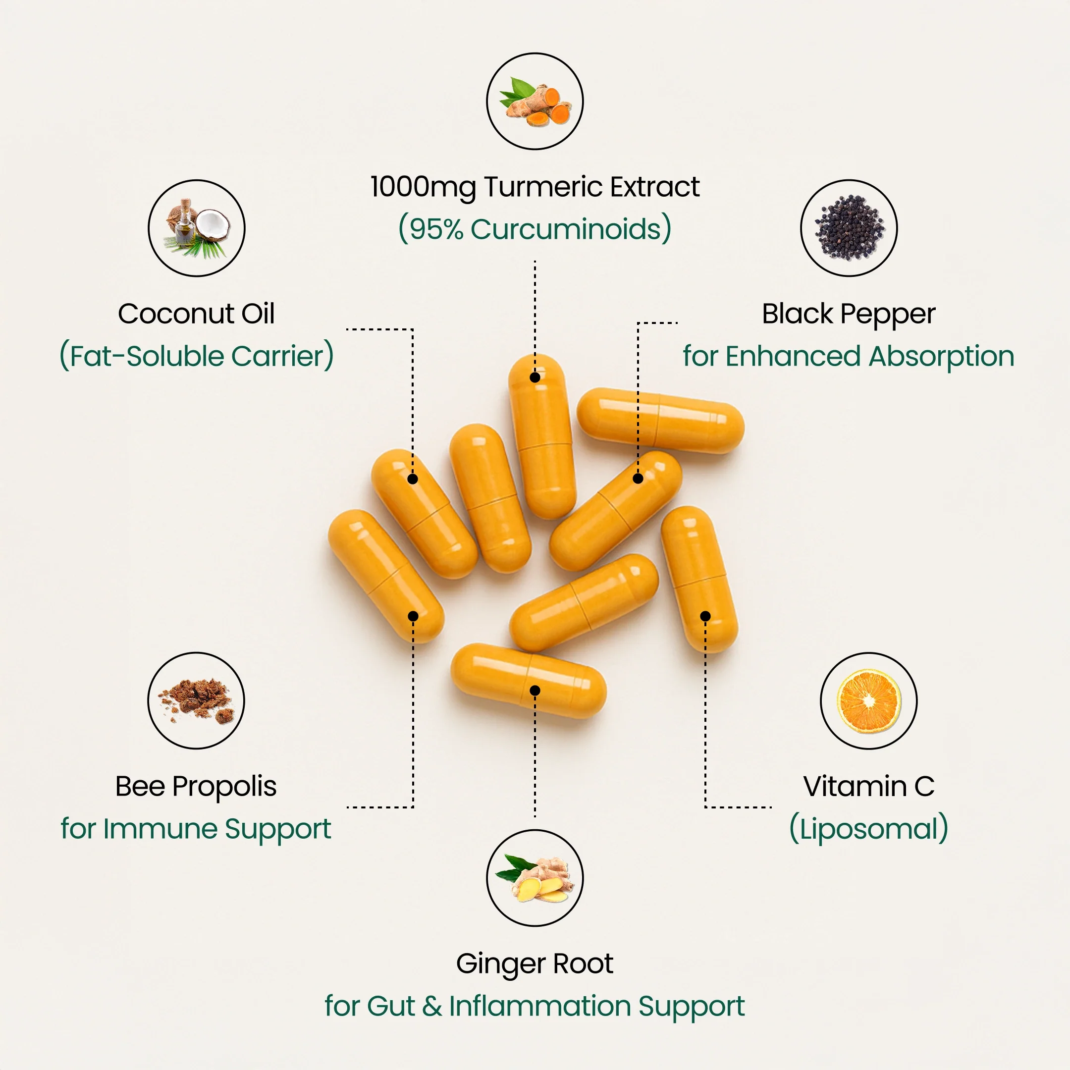 Turmeric Curcumin Capsules (1,000mg) - Image 4